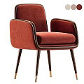 Beige Fabric Leisure Chair With Dark Wood Frame And Gold Legs Multi Color Options