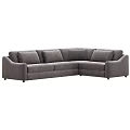 Modern Sectional Sofa Set With Various Colors And Comfortable Plush Cushions 3d model