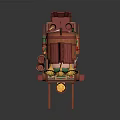 Modern Cart Wooden Cart Ancient Cart Nomadic Cart Ancient Sale Cart 3d model