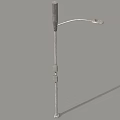Modern Urban Road Street Light With Curved Arm And Square Pole Structures
