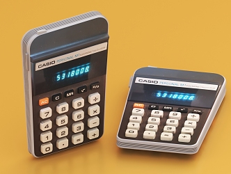 Calculator Old Fashioned Calculator Scientific Calculator 3d model