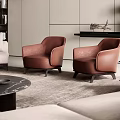 Modern Poliform Single Sofa 3d model
