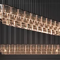 Contemporary Gold Chandelier Design With Metal Frame And Crystal Glass Elements For Living Room