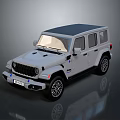 White Off Road SUV With Black Roof Front Grille And Alloy Wheels