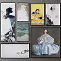 Diverse Collection of Character Paintings with Various Art Styles and Portraits