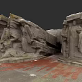 Cultural Art Exhibition Hall Featuring Detailed Stone Sculptures Of Historical Figures