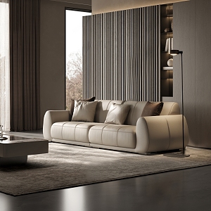 Modern double sofa 3d model