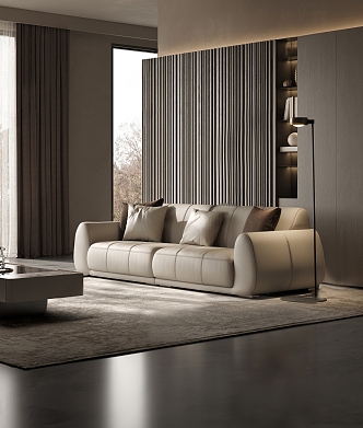 Modern double sofa 3d model