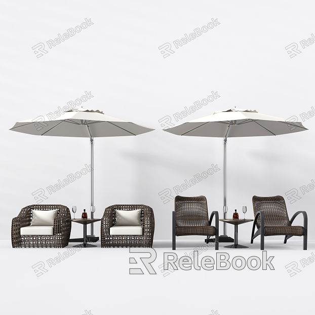 Modern Outdoor Table and Chair Outdoor Hollow-out Chair model