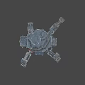 Futuristic Multi Legged Armored Combat Weapon With Metallic Structure And Mechanical Limbs 3d model