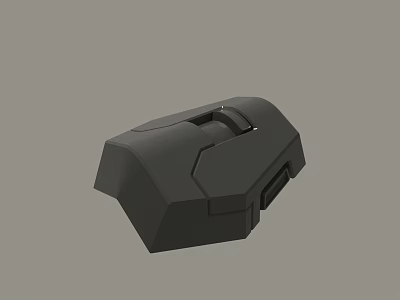 Modern Black Gaming Computer Mouse With Angular Design And Ergonomic Grip 3d model
