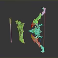 Crossbow Mechanical Crossbow Shift Bow and Arrow Shoot Far Equipment Weapons High-tech Crossbow 3d model
