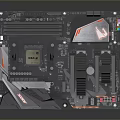 Computer Motherboard Computer Motherboard High-end Motherboard High-end Motherboard Gaming Motherboard Asus Motherboard 3d model