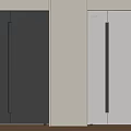 Sleek Modern Kitchen Interior Refrigerator Freezer Side by Side Stainless Steel White Design