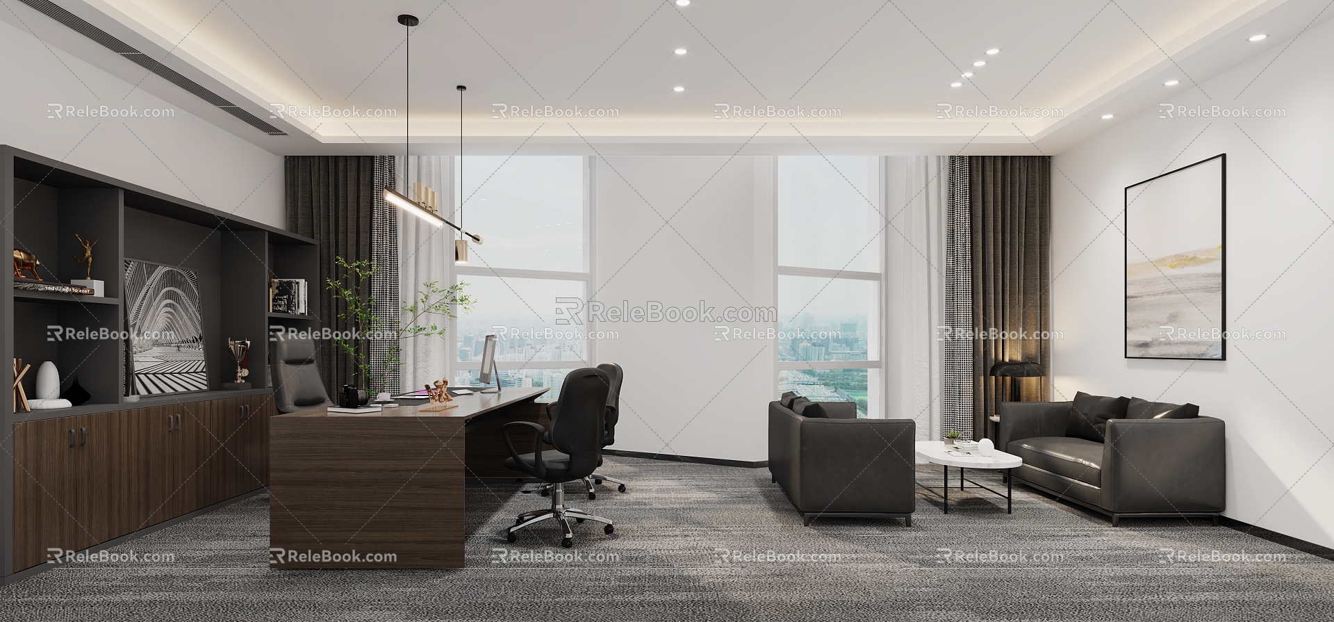 Office General Manager Office Desk Office Area Office Sofa 3d model