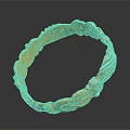 Golden Bracelet With Intricate Carved Design And Decorative White Accents