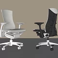 Ergonomic Modern Office Chairs In Black And Beige With Swivel Wheels And Comfortable Design