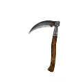Vintage Sickle With Wooden Handle And Sharp Metal Blade For Daily Use