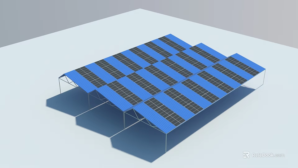 Solar Panel Equipped Agricultural Equipment Supporting Efficient Modern Farming Operations 3d model