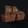 Modern Chest Modern Chest Wooden Chest Iron Chest Treasure Box Ancient 3d model