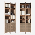 Decorative Cabinet Study Decorative Cabinet Bookcase Decorative Cabinet Ornaments 3d model