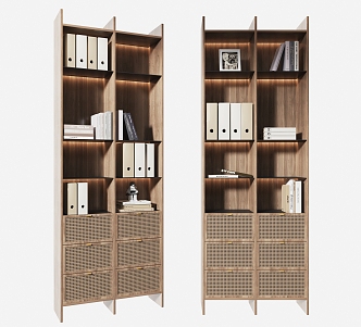 Decorative Cabinet Study Decorative Cabinet Bookcase Decorative Cabinet Ornaments 3d model