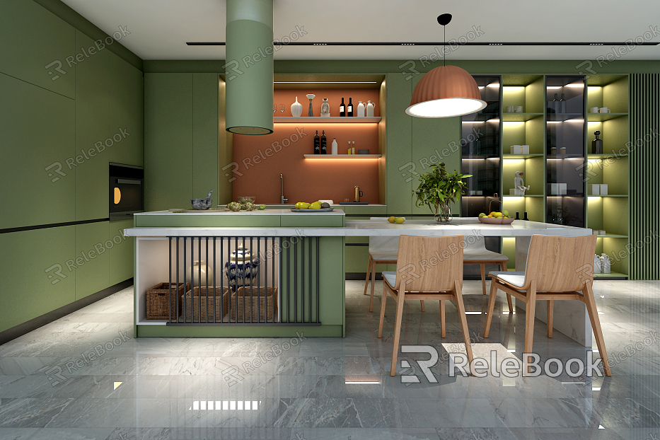 Modern Kitchen Kitchen Bar model