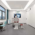 Modern Dental Clinic Reception Area With Front Desk Comfortable Seating And Soft Lighting