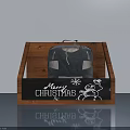 Wooden Hinged Door With Christmas Snowman Decor And Merry Lettering