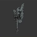 Dragon Shaped Metal Door Knocker With Intricate Horns And Ornate Ring