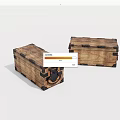 Two Vintage Wooden Storage Chests With Metal Hardware And Rustic Finish