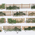 Various Wooden Garden Fence Designs With Climbing Plants And Different Patterns