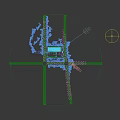 Industrial Factory Building Exterior View With Flat Roof Green Surroundings Road And Parking Area