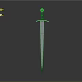Medieval Silver Sword With Decorative Hilt And Ornamental Pommel On Dark Background
