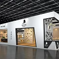 Modern Exhibition Booth with Home Decor Display Area Furniture and Decorative Plants