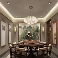 New Chinese-style private room large private room 3d model