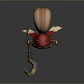 Cute Red Hooded Squirrel Character In Cloak Holding Sword With Brown Boots And Adventurous Style