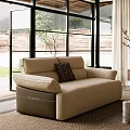 Modern Living Room Sofa Set With Beige Brown Couches Coffee Table Artwork And Natural Light