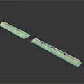 Green Narrow Hanging Strips With Metal Hooks For Organizing Daily Items