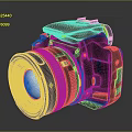 High Quality Digital SLR Camera Featuring Black Silhouette And Optical Lens