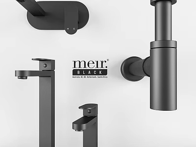 meir BLACK Faucets With Modern Design And Different Stylish Models 3d model