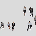 Group of Diverse Professionals in Formal Attire Collaborating and Discussing in Office Environment