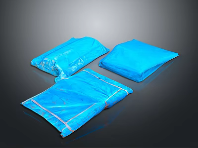 Blue Protective Equipment Storage Bags For Device Protection And Organization 3d model