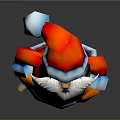 Santa Claus Character Design In Red Costume With White Beard And Belt Details