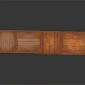 Traditional Chinese Wooden Furniture Set With Carved Drawers Open Shelves And Circular Patterns