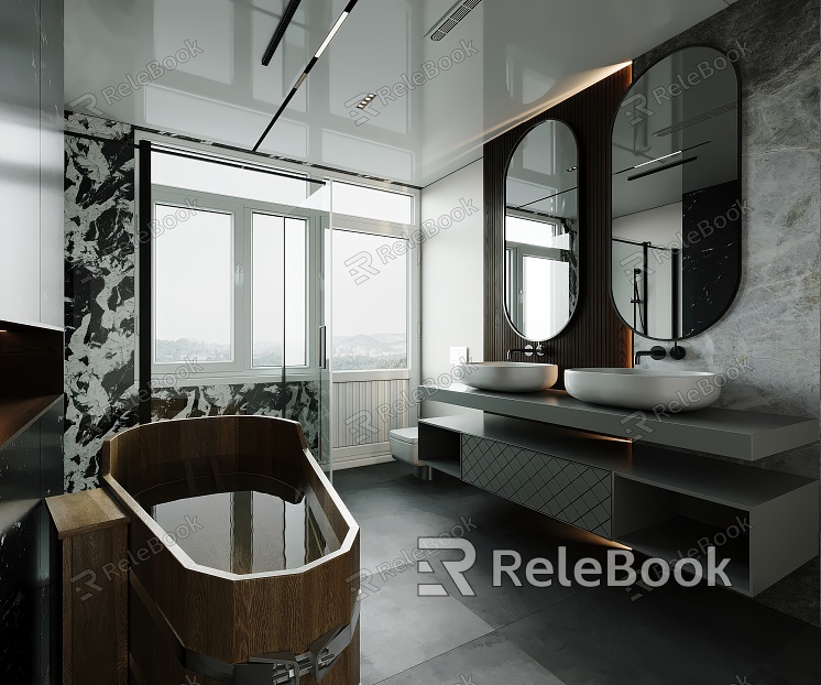 modern toilet shower room basin bathtub model