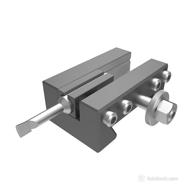 Heavy Duty Metal Bench Vice With Adjustable Screw And Clamping Jaws 3d model 