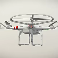Modern UAV DJI UAV quadcopter with propeller shield 3d model