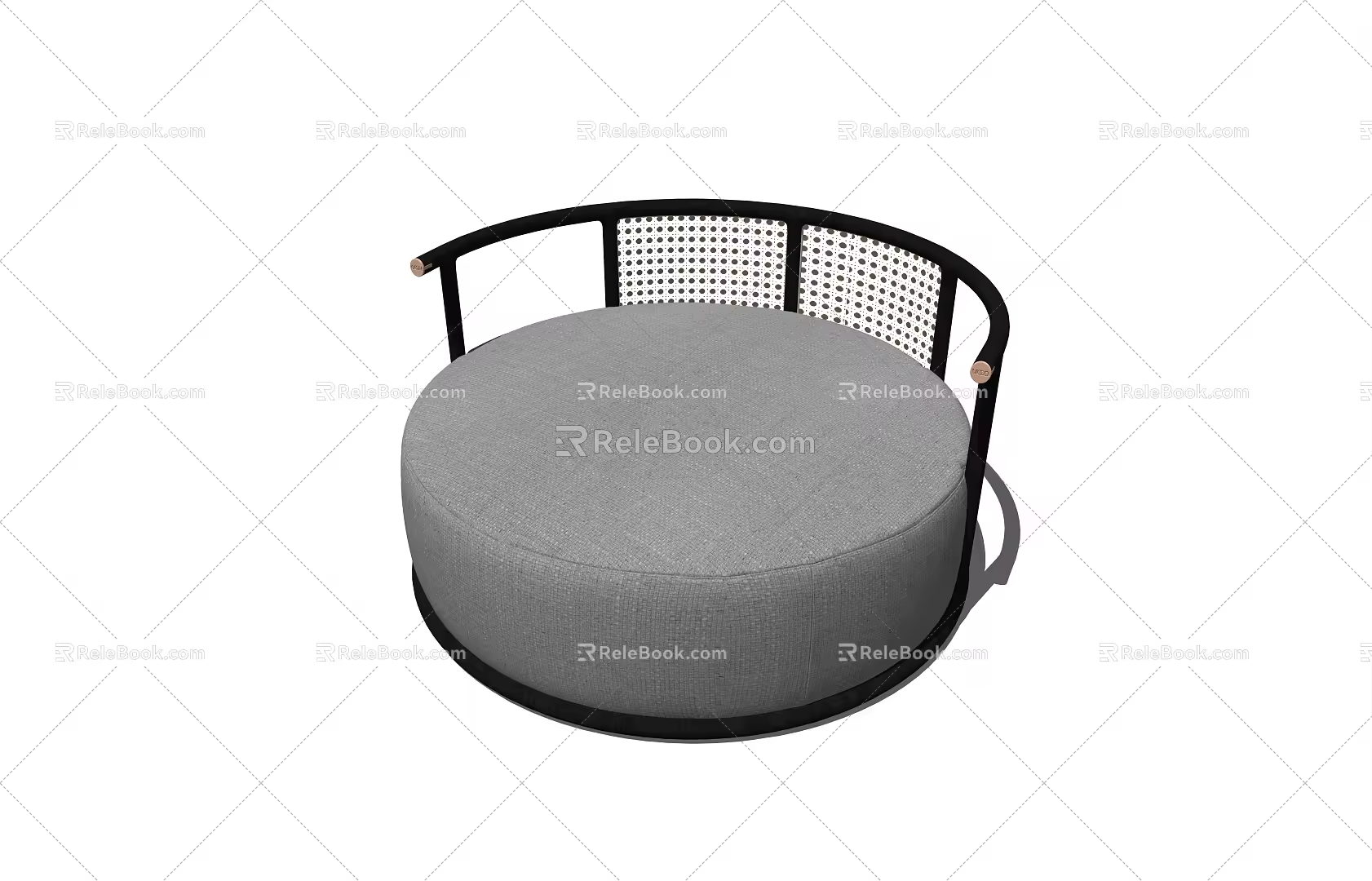 New Chinese Style Single Sofa Rattan Single Sofa 3d model