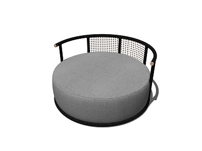 New Chinese Style Single Sofa Rattan Single Sofa model